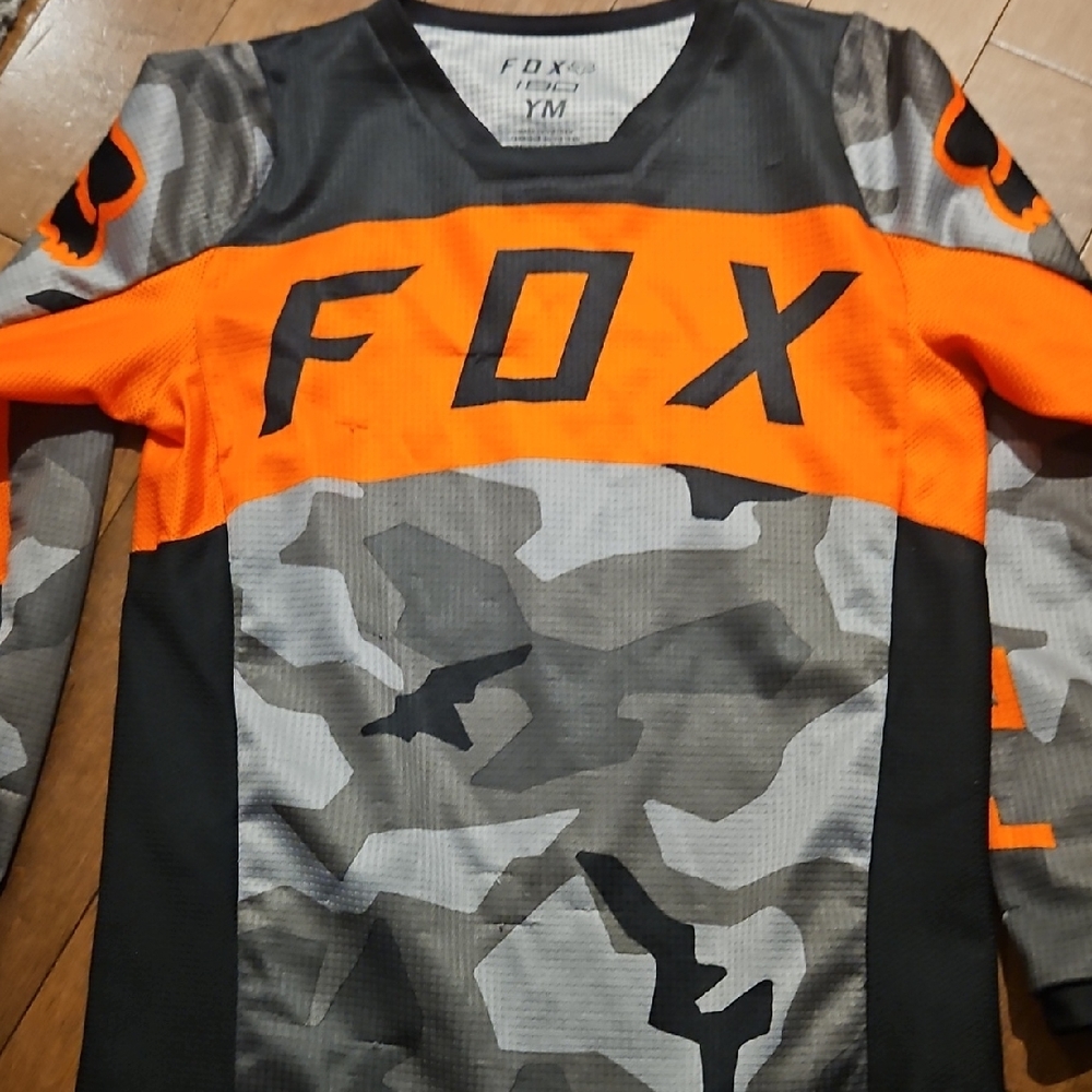 Fox Kids Orange and Gray Camo Jersey